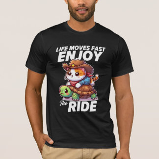T-shirt Vie Se Déplace Rapidement Profitez De La Course Cu