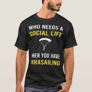 T-shirt Vie Sociale Parachute Parachutiste Parachutiste