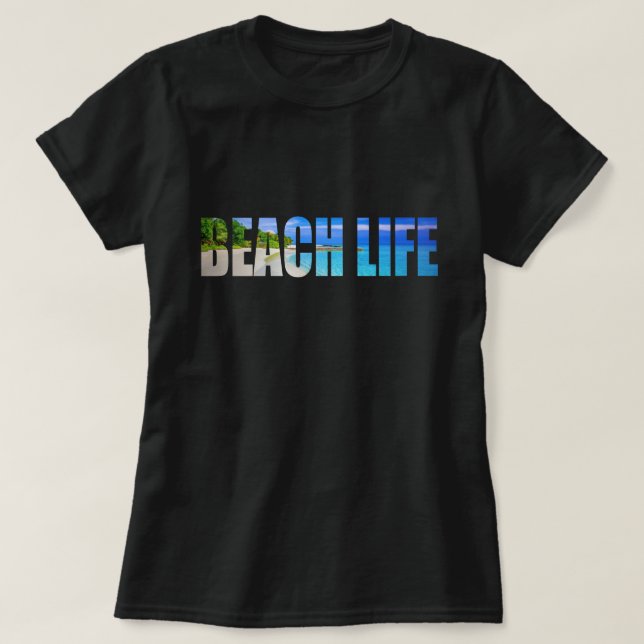 T-shirt Vie sur la plage (Design devant)