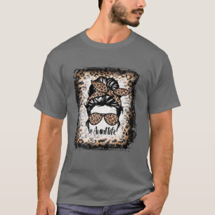 T-shirt Vie Tante Blanche, Vie Tante Amusante Léopard Mes