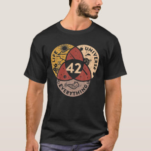 T-shirt Vie Univers Tout 42 Réponse À La Vie T Chemise