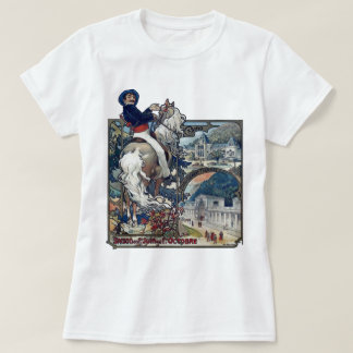 T-shirt Vieil art européen Nouveau de ville de Mucha