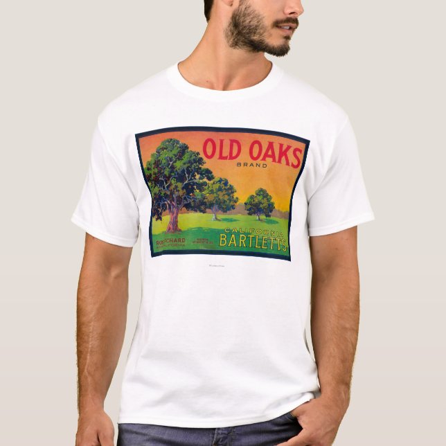 T-shirt Vieille caisse LabelBryte, CA de poire de chênes (Devant)