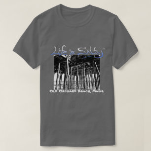 T-shirt Vieille chemise customisée de plage de verger pou