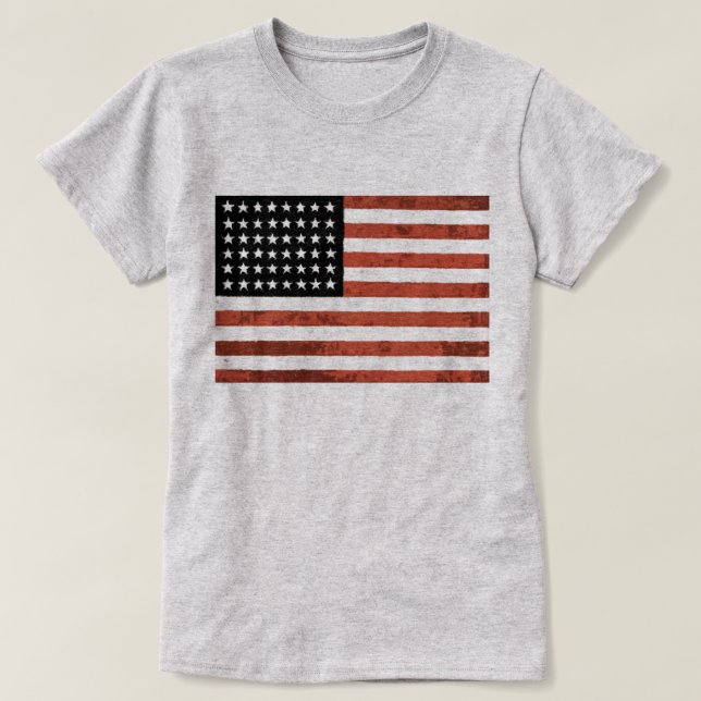 T-shirt Vieille pièce en t de drapeau américain de gloire (Design devant)