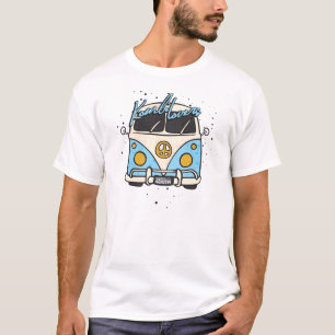 T-shirt vieille voiture - bleu