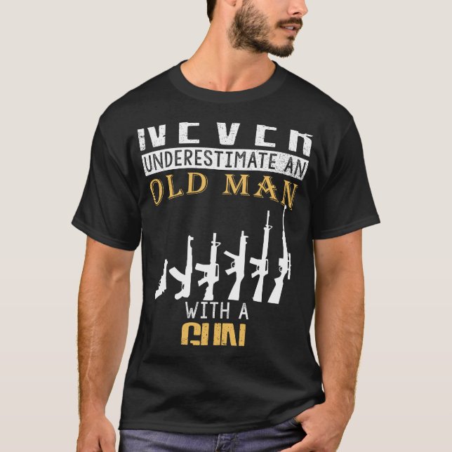 T-shirt Vieillir Déclencher-Heureux : vieux hommes compéte (Devant)
