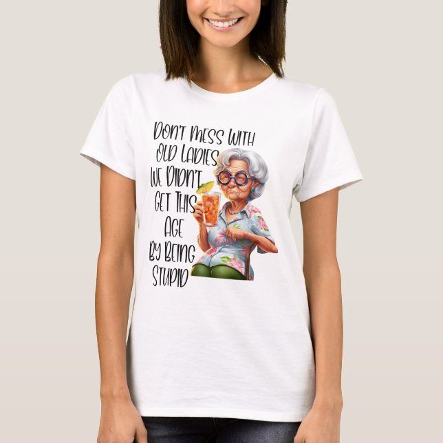 T-shirt Vielle Dame drôle (Devant)