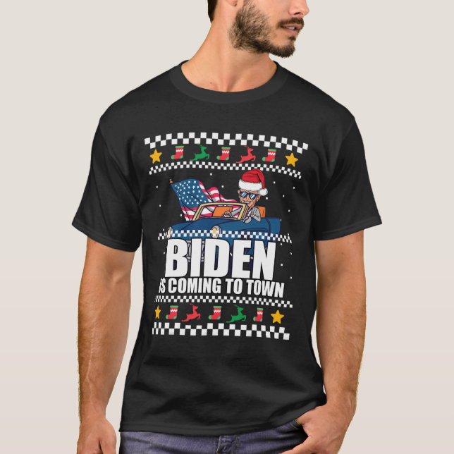 T-shirt Vient À La Ville Mème Sweater De Noël (Devant)