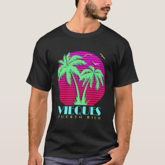 T-shirt Vieques Porto Rico Palm Trees