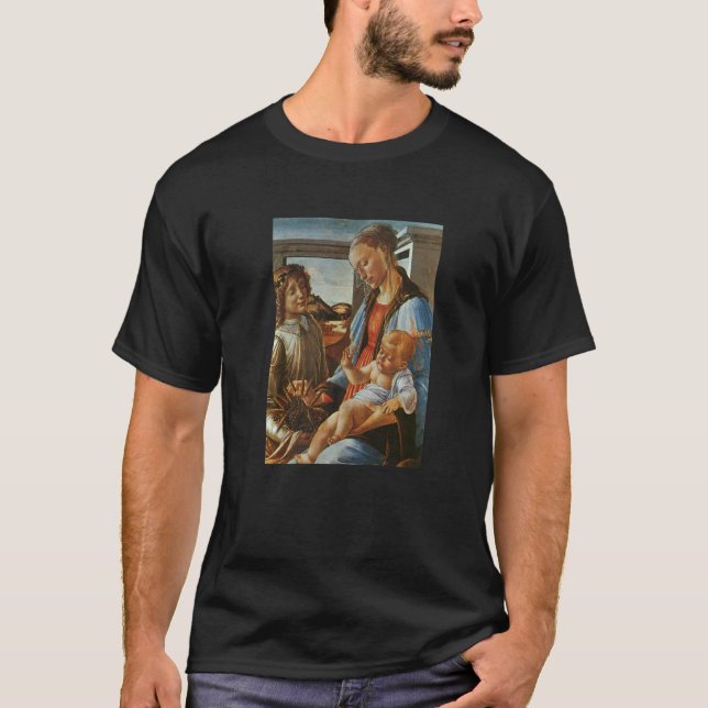 T-shirt Vierge et enfant avec un ange Sandro Botticelli (Devant)