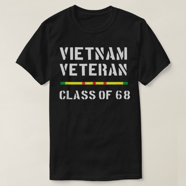 T-shirt Viêt Nam Vétérinaire Classe de ruban de 1968 68 (Design devant)