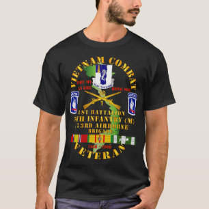 T-shirt Vietnam Combat Vétérinaire avec 1ère Bn 50e Inf 17