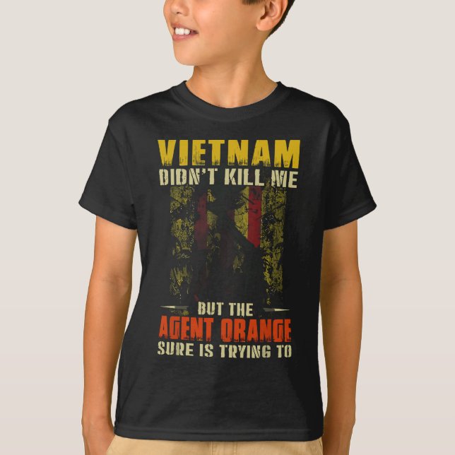 T-shirt Vietnam Guerre Orange Agent Victimes Militaires Re (Devant)
