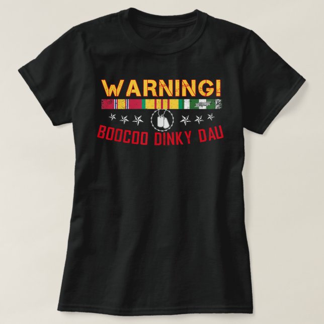 T-shirt Vietnam Vétérinaire Chemise Boocoo Dinky Dau Tee (Design devant)