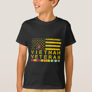 T-shirt Vietnam Vétérinaire Distress American Flag 178