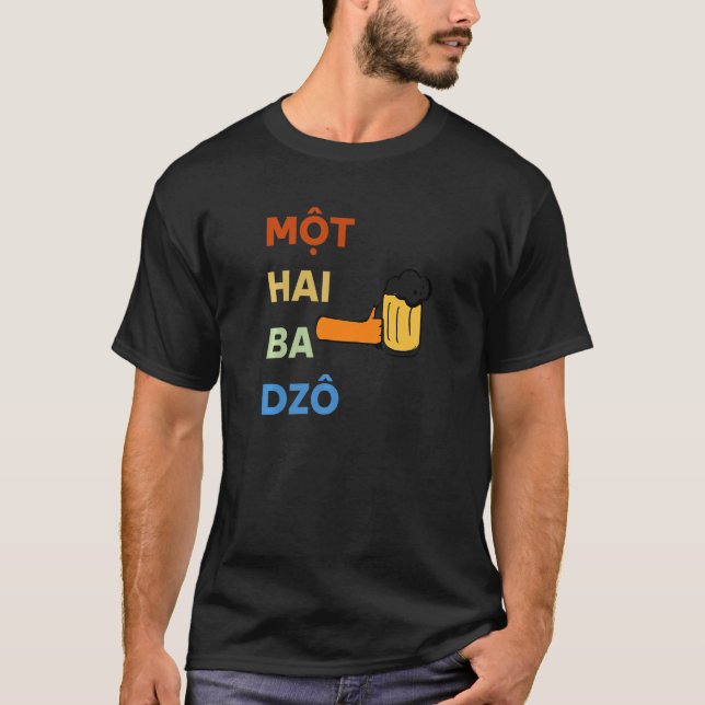 T-shirt Vietnam Viet Vietnamien Mot Hai Ba Dzo Un Deux Tro (Devant)