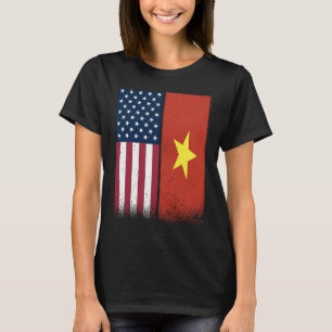 T-shirt Vietnam Vietnamien américains drapeaux Fiers USA V