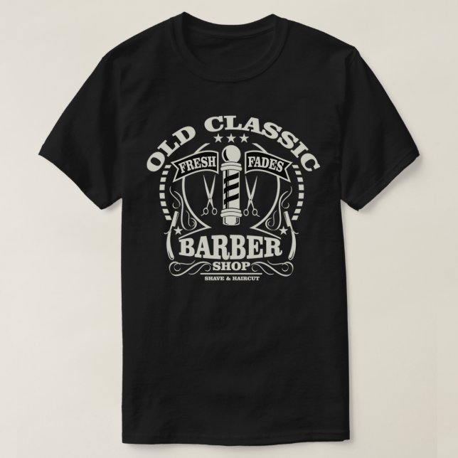 T-shirt Vieux barbier Vintage (Design devant)
