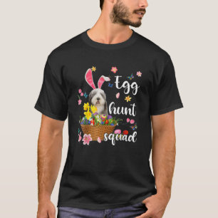 T-shirt Vieux Chien à mouton anglais Joyeux Oeuf coloré de