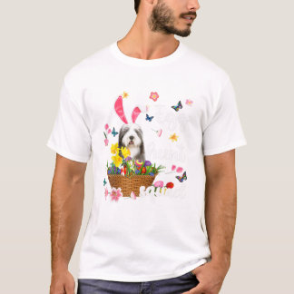 T-shirt Vieux chien de berger anglais Joyeuses Pâques