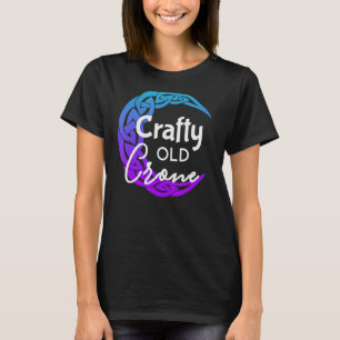 T-shirt Vieux Crone, Sorcière, Wiccan, Conception De Crone