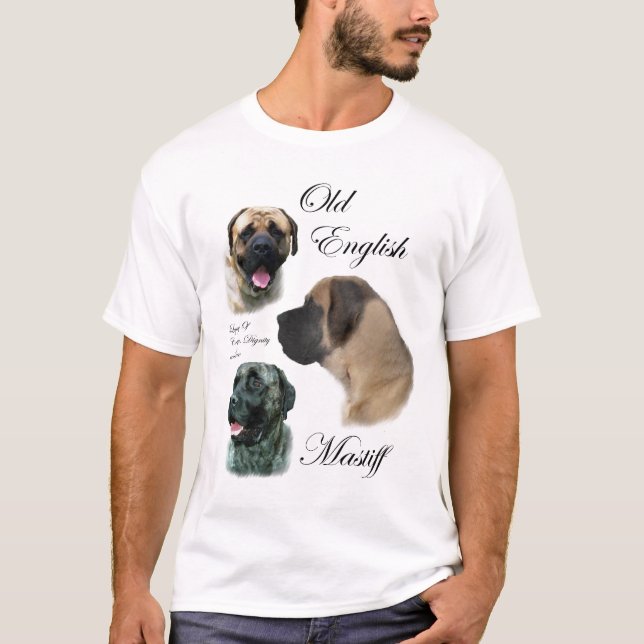 T-shirt Vieux Français Mastiff Cadeaux Vêtements (Devant)