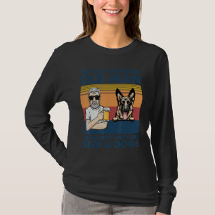 T-shirt Vieux grincheux comme bière et berger allemand