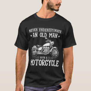 T-shirt Vieux Homme Avec Motocyclette Drôle Citations De V