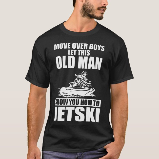 T-shirt Vieux Homme Comment Jetski Cool Funny Jet-ski Jet  (Devant)