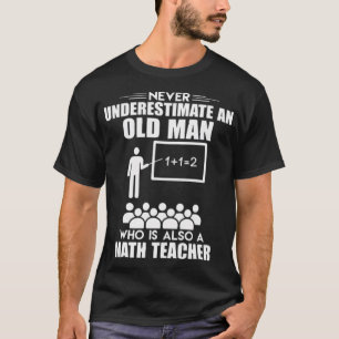 T-shirt Vieux Homme Math cheval dit cool