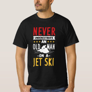 T-shirt Vieux Homme Sur Un Jet Ski