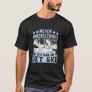 T-shirt Vieux Homme Sur Un Jet Ski Vintage Jet Ski