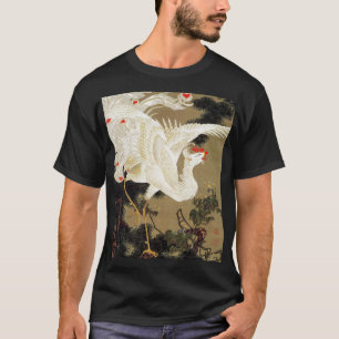 T-shirt Vieux pin et Phénix blanc par Ito Jakuchu