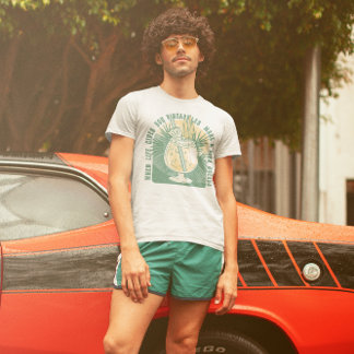 T-shirt Vieux Pina Colada Party Retro été Vintage tendance