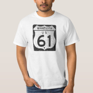 T-shirt Vieux signe de la route 61