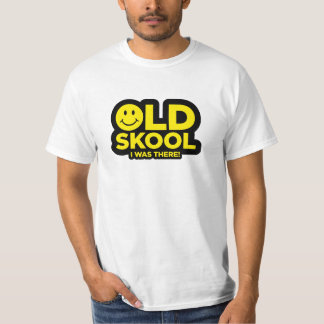 T-shirt Vieux Skool - j'étais là ! Éloge acide - blanc
