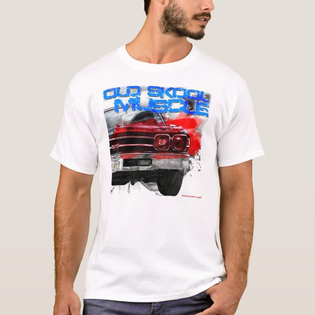T-shirt Vieux Skool muscle de Chevrolet Chevelle (Devant)