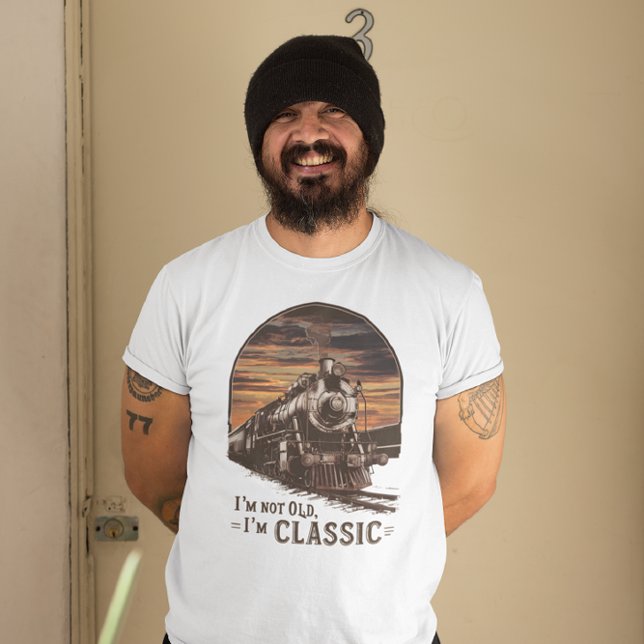 T-shirt Vieux train Je ne suis pas Vieux Je suis Classique (Créateur téléchargé)