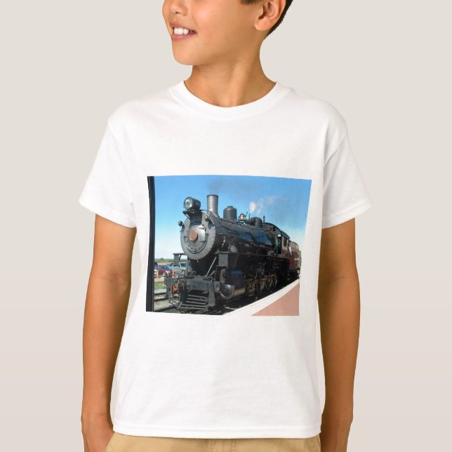 T-shirt Vieux train un de vapeur d'une séance photos (Devant)