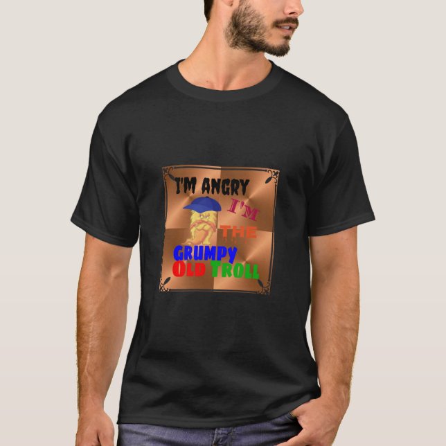 T-shirt vieux troll grumpy classique essantial t shir (Devant)