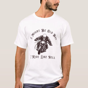 T-shirt Vieux Vélo Drôle Dire Moto Lover Riding Hum