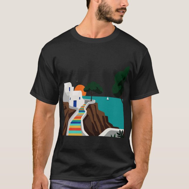 T-shirt View of a Greek island boy (Devant)