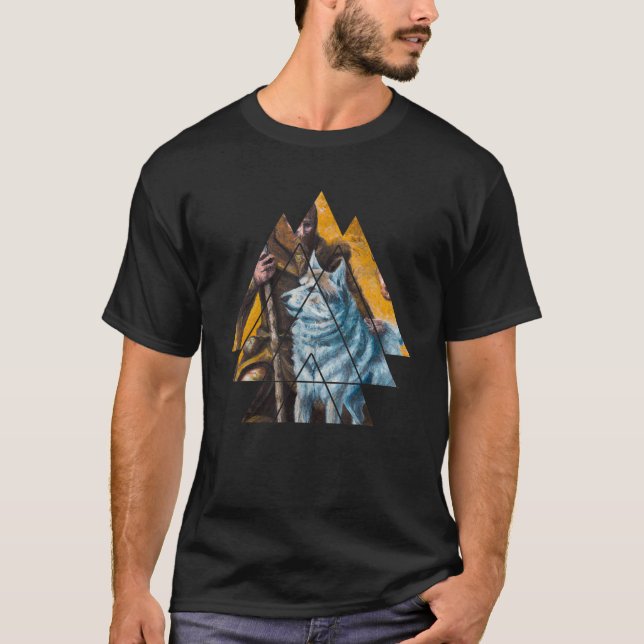 T-shirt Viking avec Wolf Nordic Runes Viking (Devant)