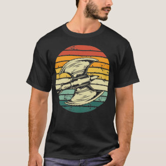 T-shirt Viking ax soleil rétro