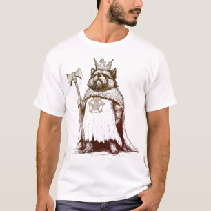 T-shirt Viking Chien King - Norse Animal Warrior Crown AX