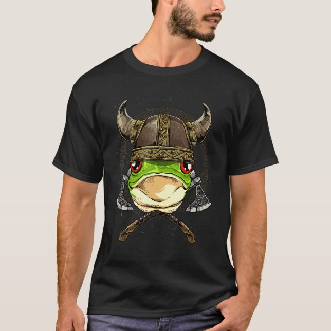T-shirt Viking Frog Renaissance Medieval Norse Pagan Valha (Devant)