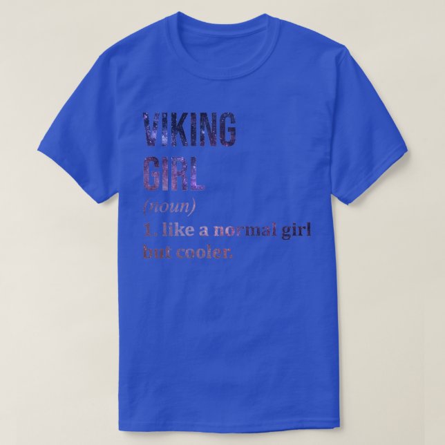 T-shirt Viking Girl Drôle Dire (Design devant)
