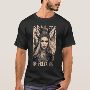 T-shirt Viking Goddess Freya Shieldmaiden Celtic Mythologi