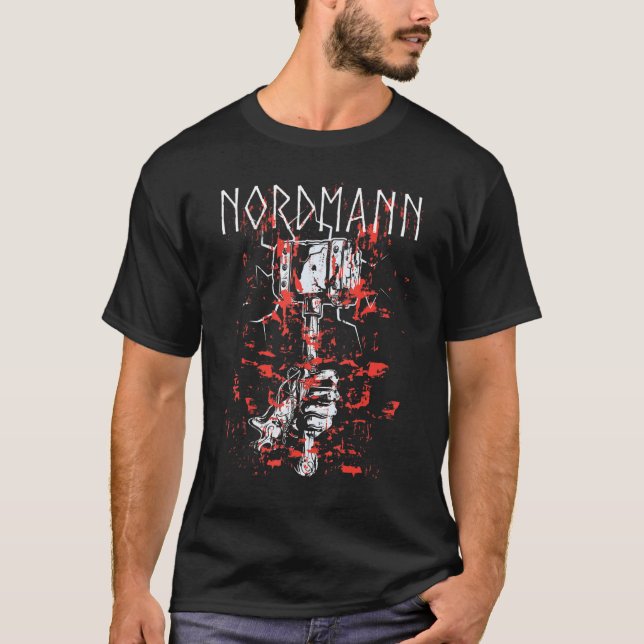 T-shirt Viking Hommes I Walhalla & Viking I Nordmann (Devant)